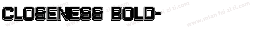 Closeness Bold字体转换